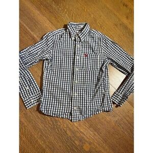 Abercrombie‎ Kids Boys Blue & White Checkered Button-Up Shirt | XL |